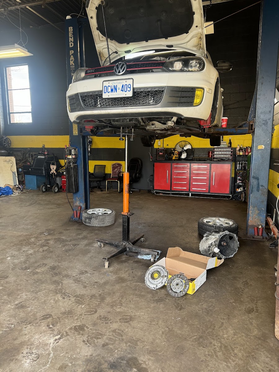 Inside the bay at MG Auto Mechanic Service